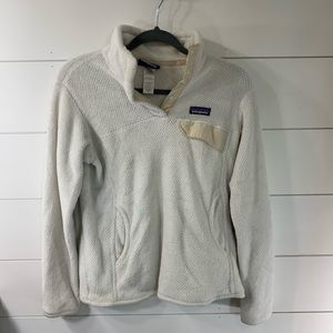 Patagonia Button Up White Sweater